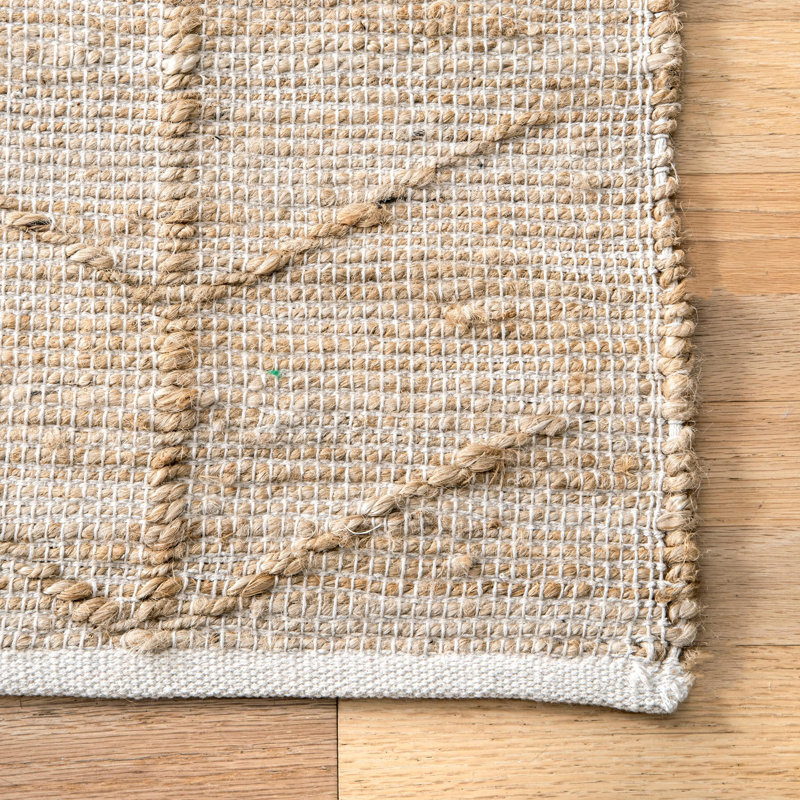  Tapis en coton / jute Amaranth Arrow, Rectangle de 5 pi x 8 pi