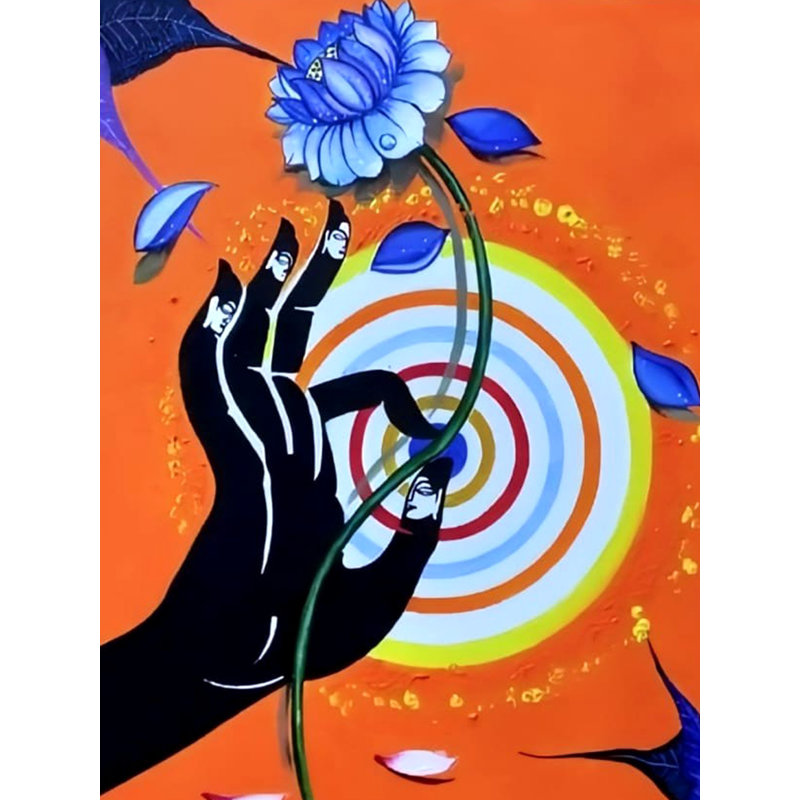Symbole de Devine | Acrylique sur toile | Par Ramesh Baliram Sawale