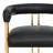 Mair Set of 3 Luxurious 25" Faux Leather Solid back Gold Tripod Base Counter Stool