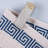 Mikira Athens Cotton Medium Weight Floral Border Greek Key Trim 6 Piece Assorted Towel Set-255910075