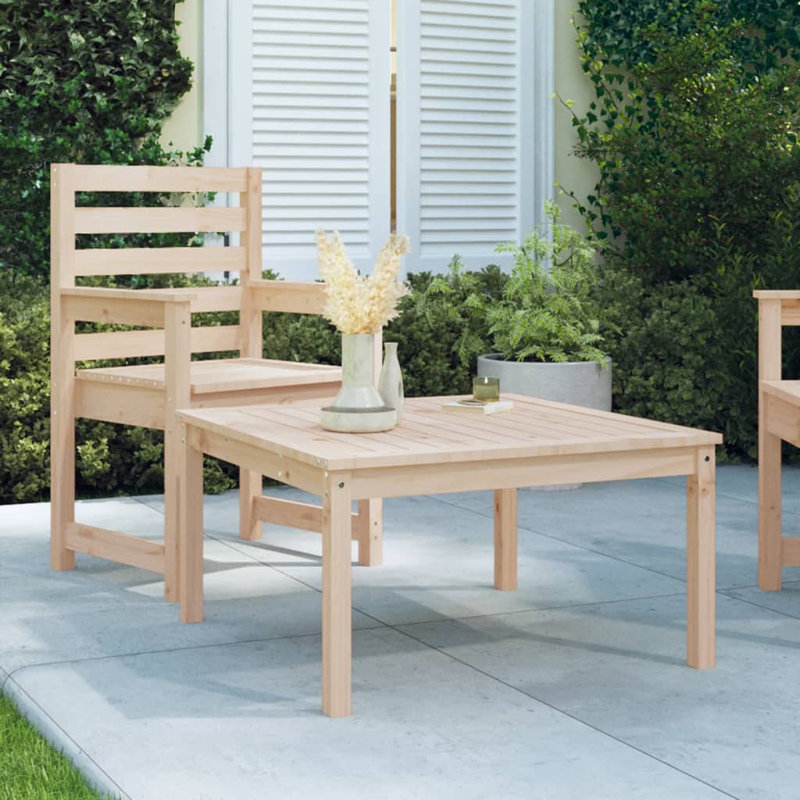 Jattin Square Pine Outdoor Coffee Table , 82.5cm cm W 82.5cm cm D, Natural Pine