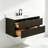48" Transitional Floating Single Sink Solid Wood Dark Brown Oak Bath Vanity with Engineered Marble Top-604325134