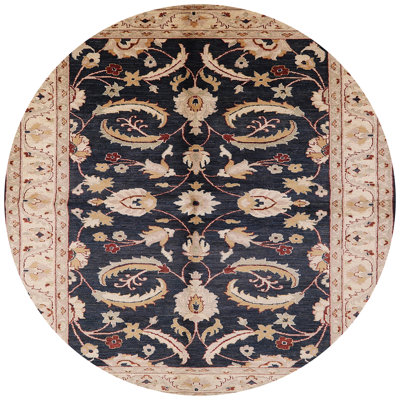 Tapis oriental noir / beige Charents