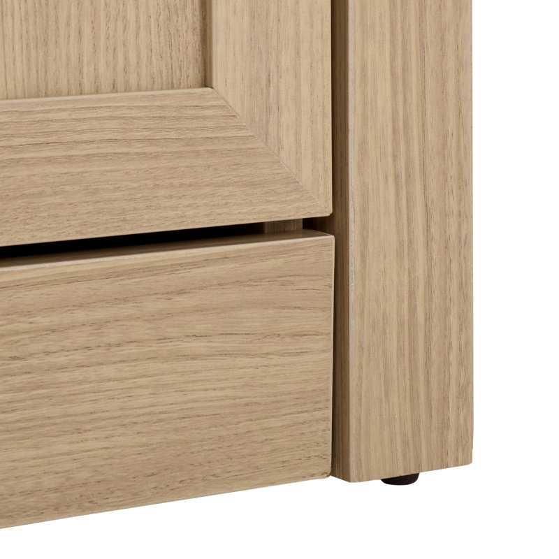 Vero Bookcase With Folding Desk And Cabinet, Natural