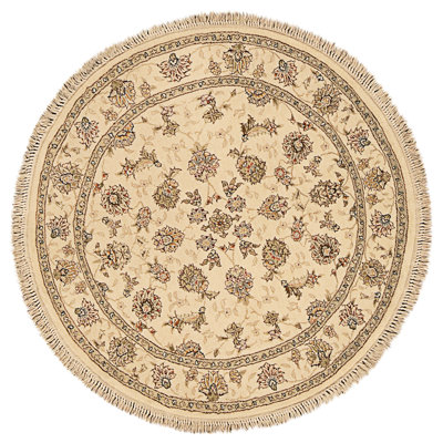 High-Quality Hand-Knotted Ivory Area Rug
