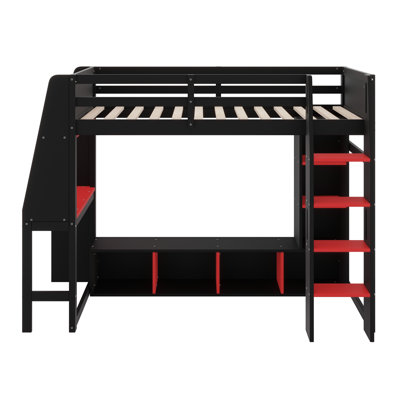 Lit mezzanine avec bureau Gaming