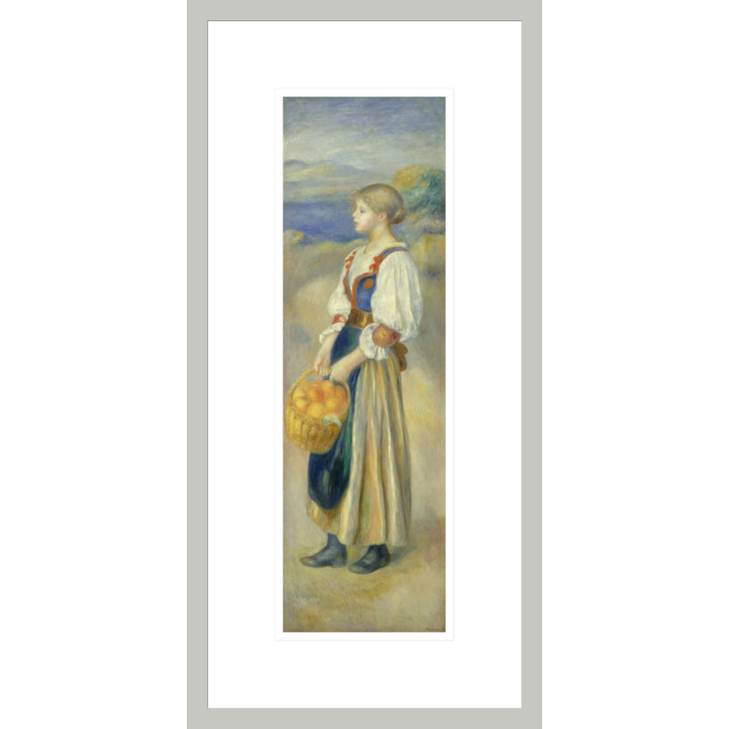 «Girl with a Basket of Orange» (La Marchande d'oranges) Pierre-Auguste Renoir - Impression Giclée encadrée
