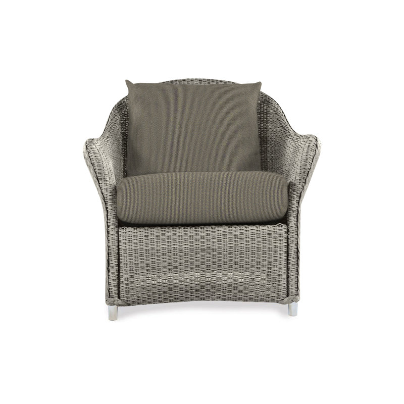 Weekend Retreat Outdoor Lounge Chair, Pewter, Canvas Natural Sunbrella® Canvas