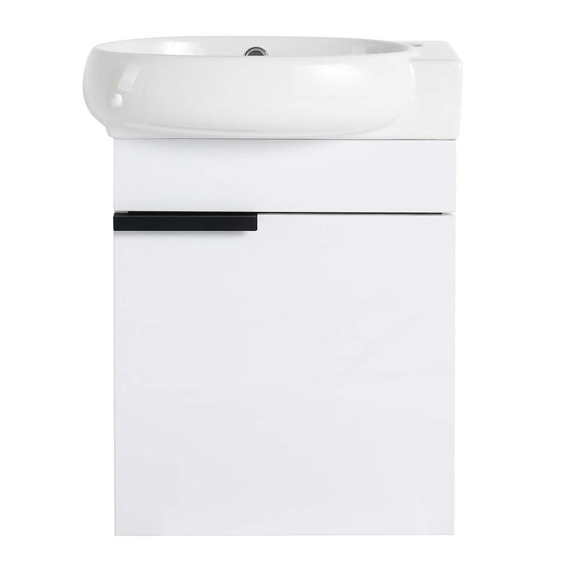 16.8 Single Bathroom Vanity with Sink, Gloss White