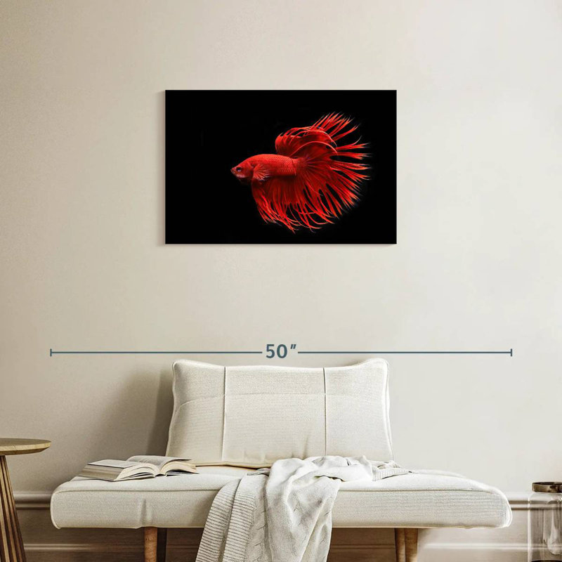 Grandiose Red Betta Fish, 20" H x 30" W