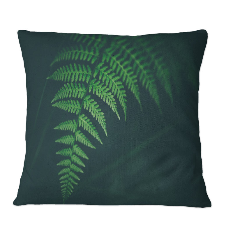 Coussin décoratif Fresh Fern Macro Image, 16 po x 16 po