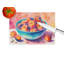 Colourful Peaches Glass Cutting Board Large