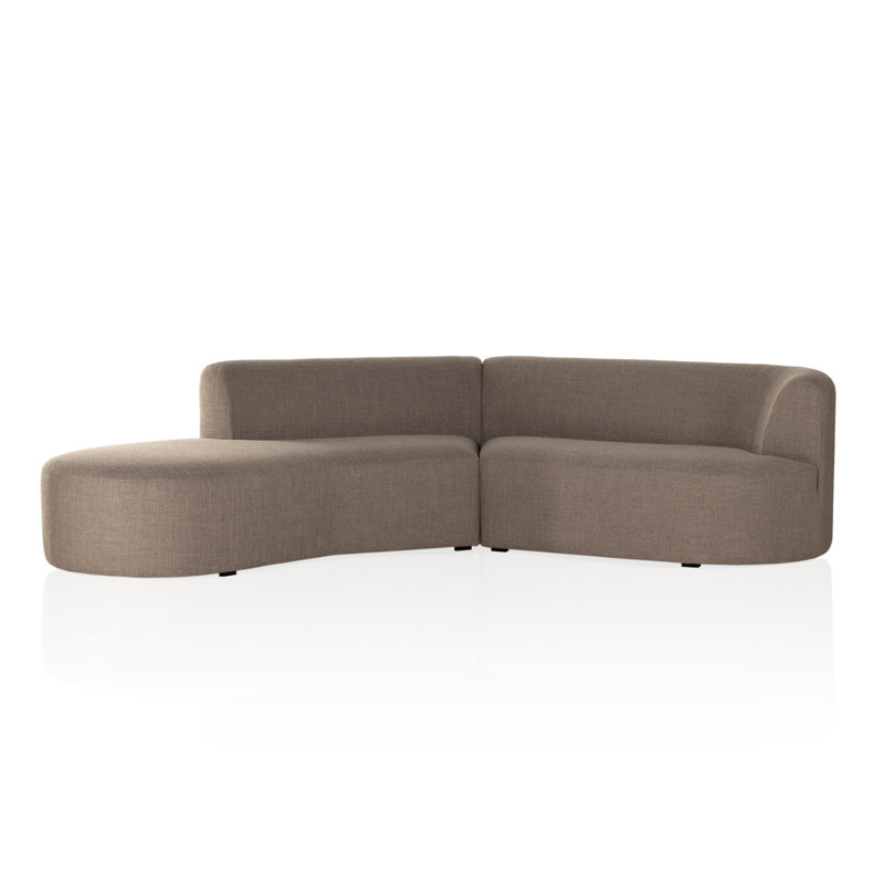 Sanda Chaise Sectional, Gibson Mink Polyester Blend, Left Hand Facing