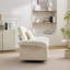 Canapé d'appoint rembourré 360 ° en chenille avec coussin décoratif-1650004009