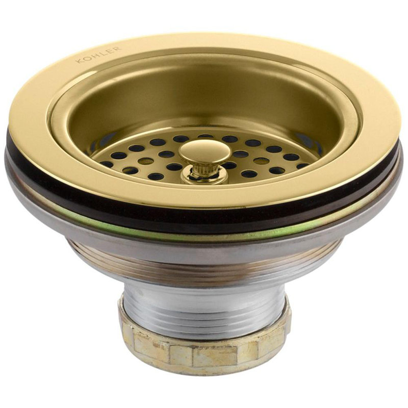 Duostrainer Sink Strainer, Less Tailpiece, Vibrant Moderne Brushed Gold