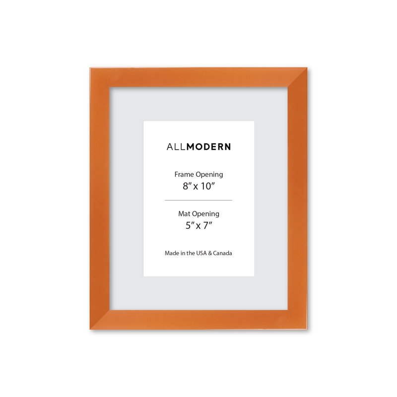 Cadre photo en bois massif Willin, L 9,75 po x H 11,75 po, Chrome poli
