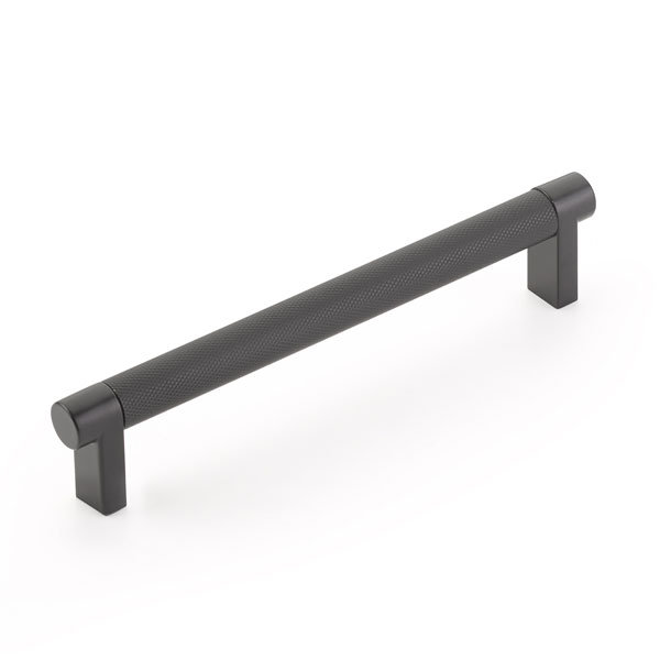 Select Brass Bar Pull, 6" Center to Center, Flat Black