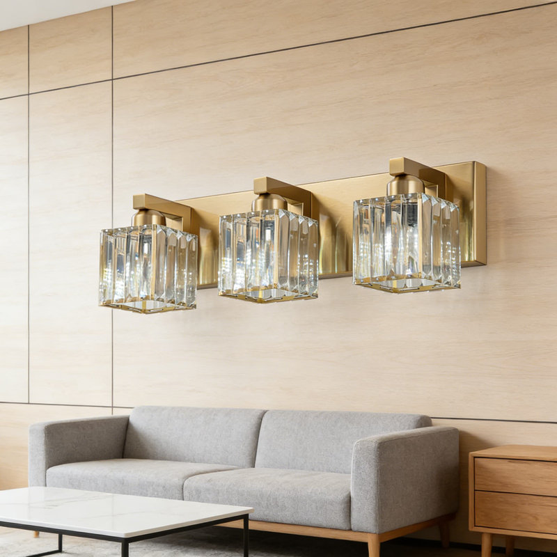 Luminaire de salle de bain Modern, H 6,3 po x l 19,7 po x P 6,3 po, 3