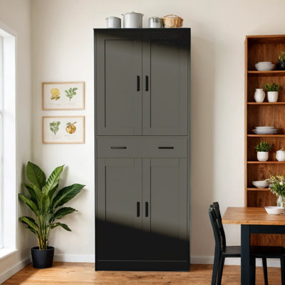 Pantry Cabinet, 71" Tall Kitchen Pantry Storage Cabinet With Doors And Drawer, Freestanding Kitchen Hutch Cabinet For Kitchen, Dining Room, Hallway by Ebern Designs