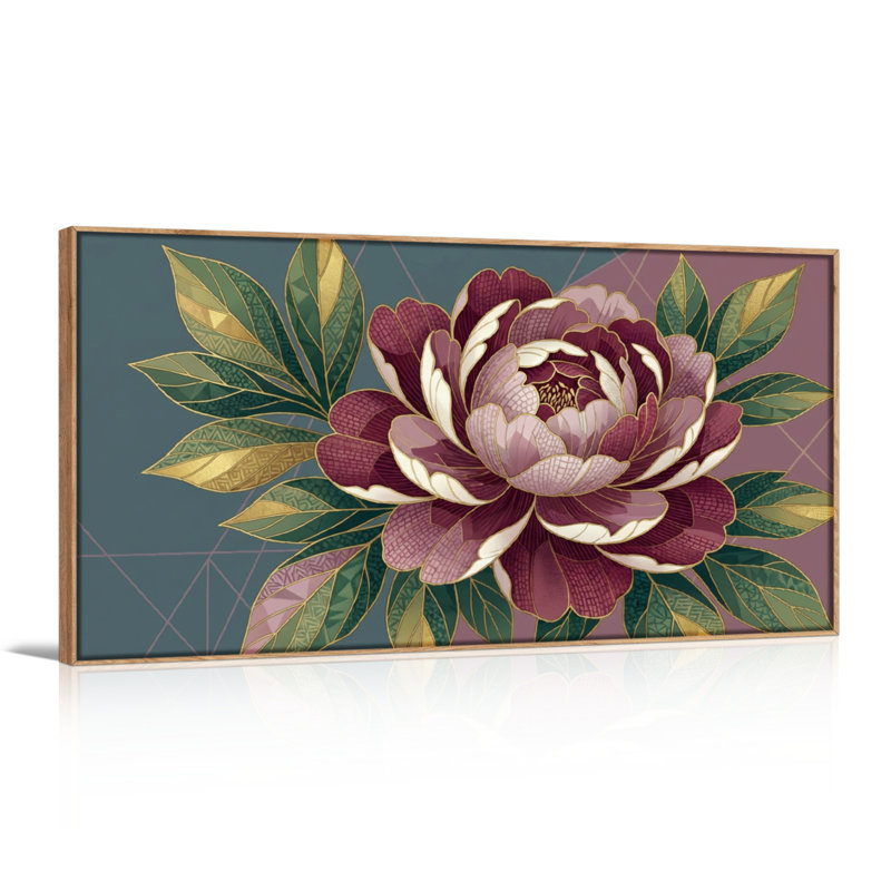 Tableau encadré sur toile à motif floral, 122 x 61 cm (48 x 24 pouces), lot de 1, 48 x 24 pouces