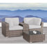 Lazaro Wicker Fully Assembled 2 - Person Seating Group with Sunbrella Cushions