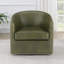 Fauteuil pivotant, fauteuil demi-tonneau rembourré pour le salon de la chambre à coucher