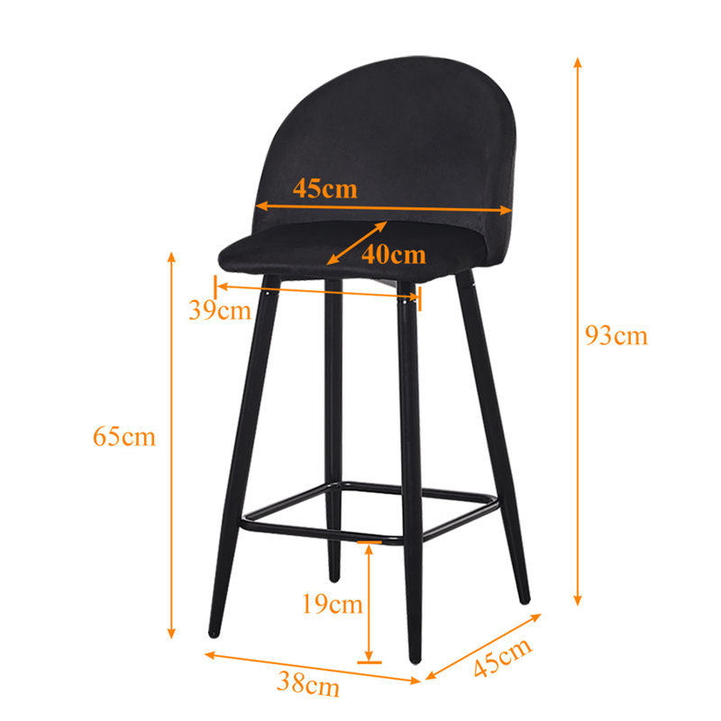 Woodworth Counter Stool, Black