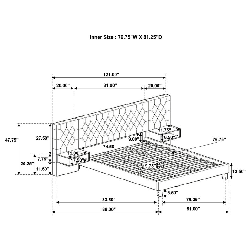 Platform Bed, King