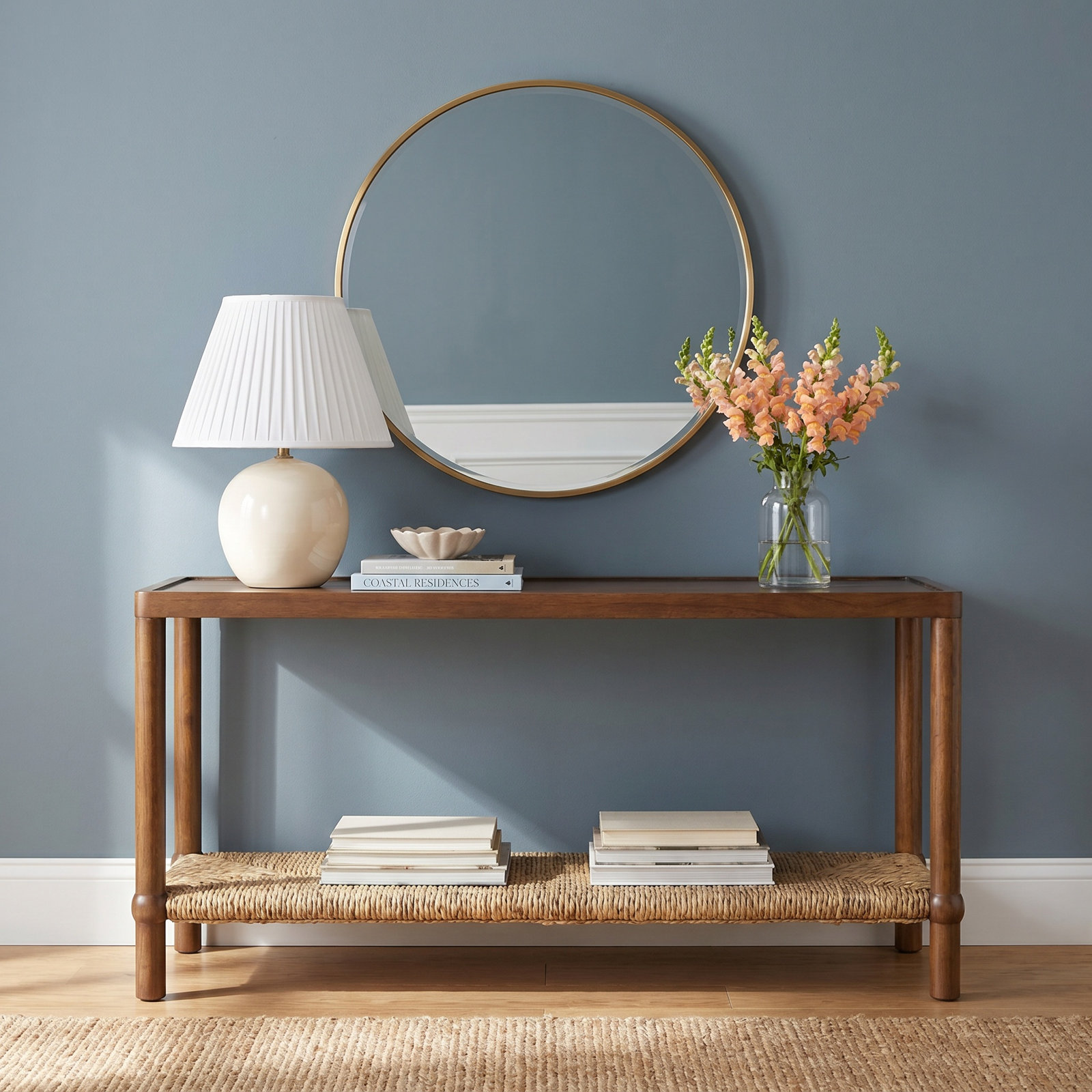 Gabriella Console Table, Brown Mindi