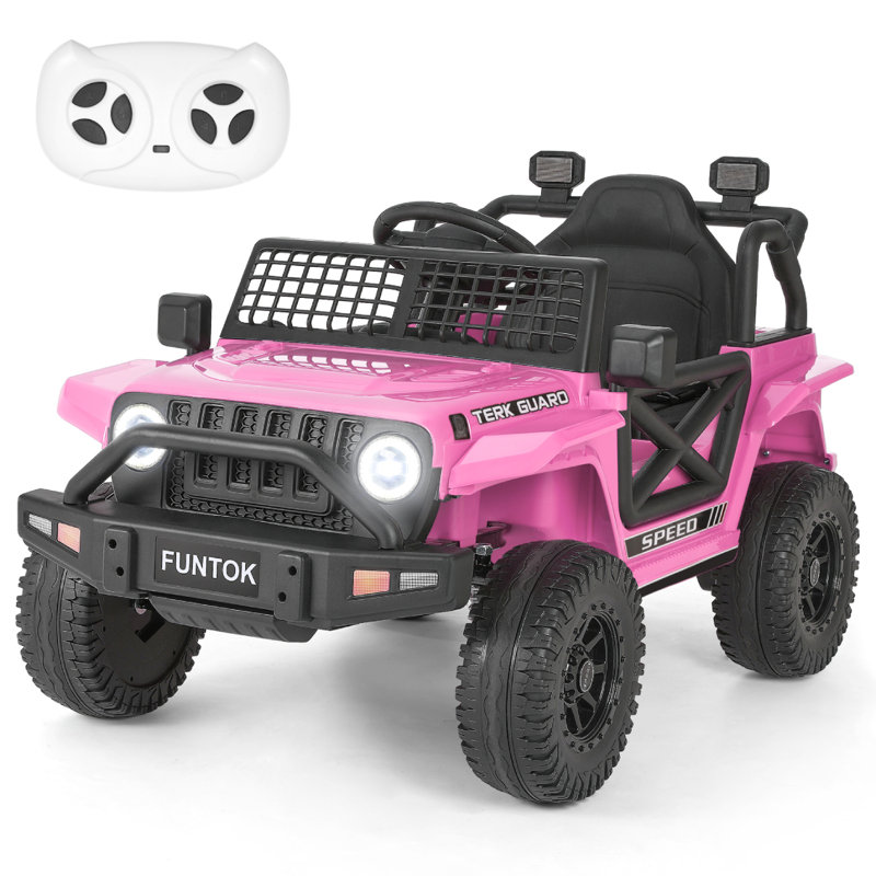Kimbosmart Upgraded Kids Ride On Truck, 12V Electric Car w/Remote Control, , Wide Seat, Electric Vehicles for Kids to Drive