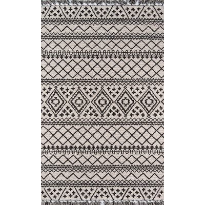 Bronte Black Gray Hand-Tufted Wool Rug