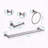 5-Piece Wall-Mounted Towel Rack Set with Hidden Screw Holes & Rust-Resistant Finish-594309362
