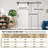 84"H Sliding Barn Door Solid Manufactured Wood Primed White Surface Interior Paintable Closet Pantry Doors with Hardware Kit-121412585-121450071-123097392