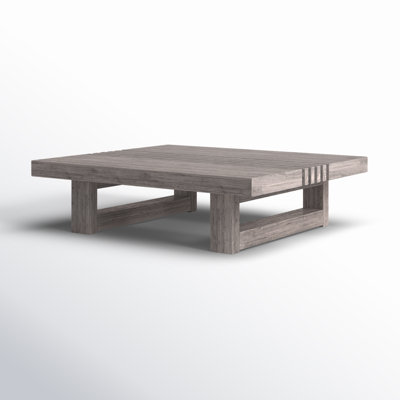 Cecy Rectangular Eucalyptus Outdoor Coffee Table