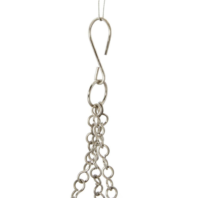 Benally Iron Hanging Dome Wall Planter, Nickel