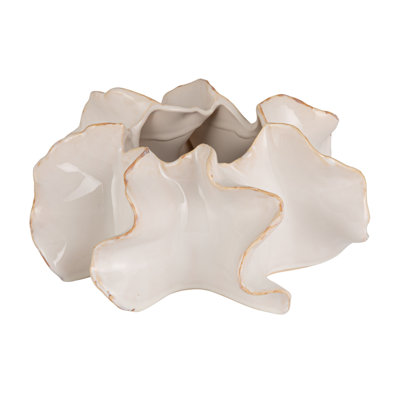 Stoneware Organic Shaped Planter In Reactive Glaze