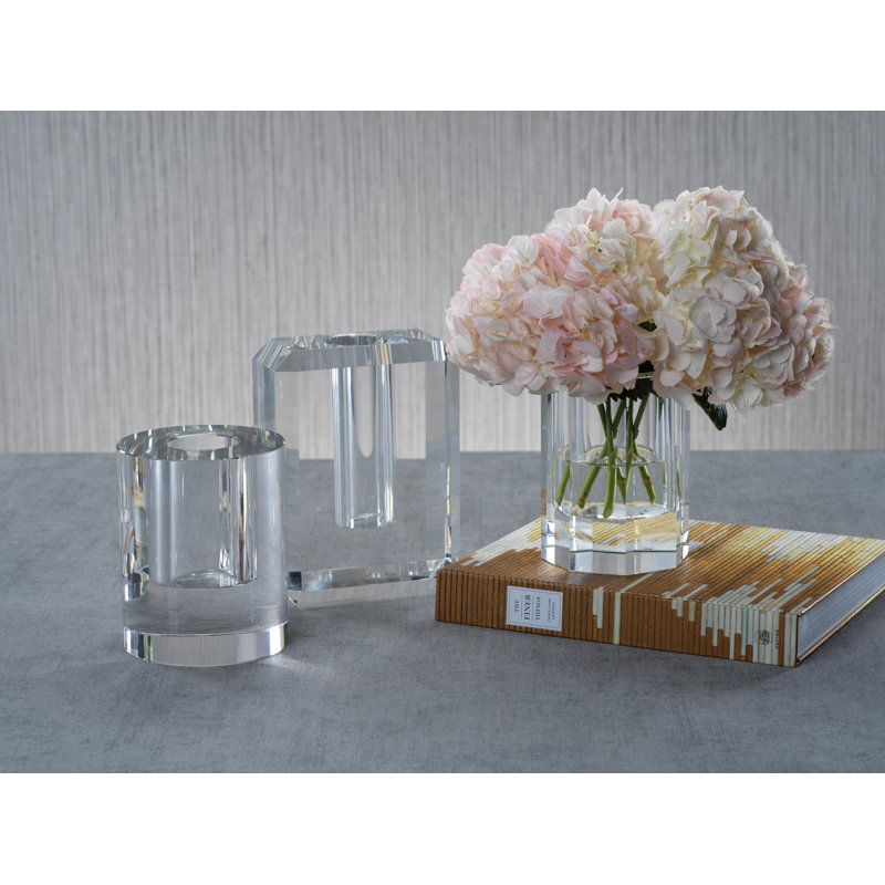 Vase de table en porcelaine transparent 6 po Potrero