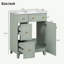 Armoire de meuble-lavabo 24 po avec lavabo en céramique, 2 tiroirs, 1 porte-317212905-317212907