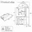 Grand garde-manger arqué cannelé de 71 po avec tablettes réglables, rangement élégant avec tiroir caché et porte vitrée pour la cuisine, le salon, la salle à manger, blanc-275070385