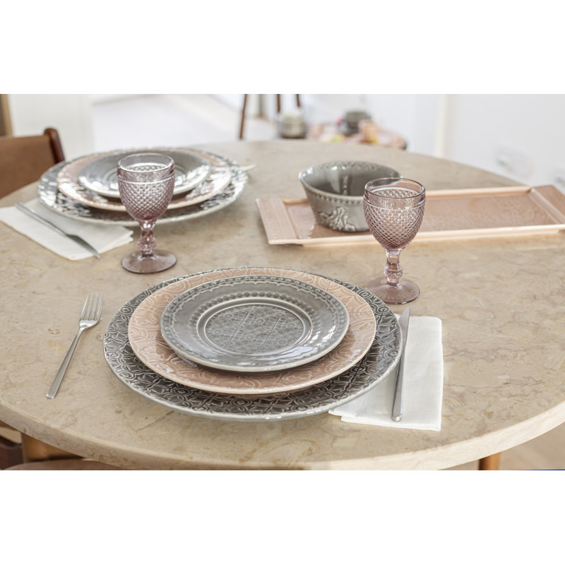 Rua Nova Earthenware Salad/Dessert Plate, Anthracite