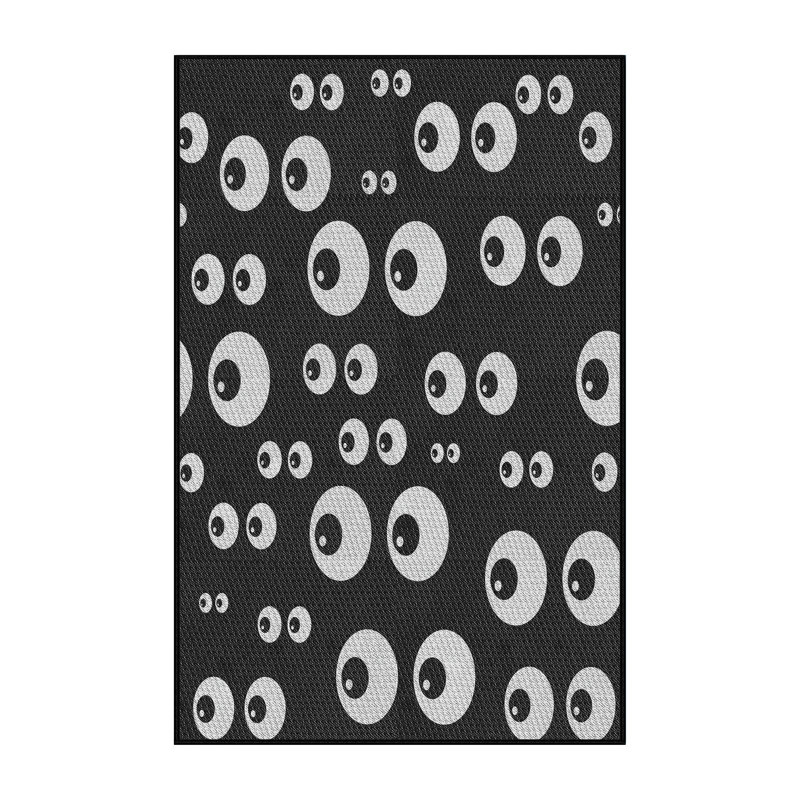 Cusack Non disponible noir/gris Tapis décoratif, Rectangle 5 pi x 7 pi