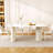 79" Oval Dining Table with White Sintered Stone Top & Roman Column Wood Base-652576206