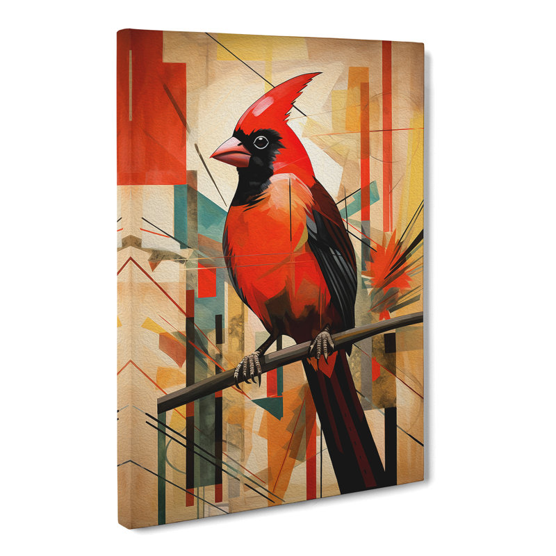 Cardinal Bird Constructivism - Print, 60cm H x 40cm W x 3cm D