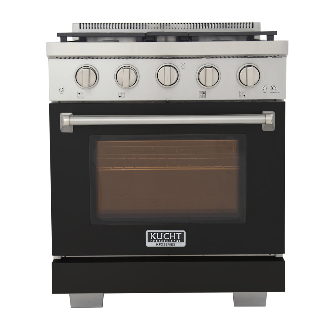 Kucht 30 in. 4.2 cu. ft. Freestanding Gas Range and Convection Oven with True Simmer Burners Kucht 