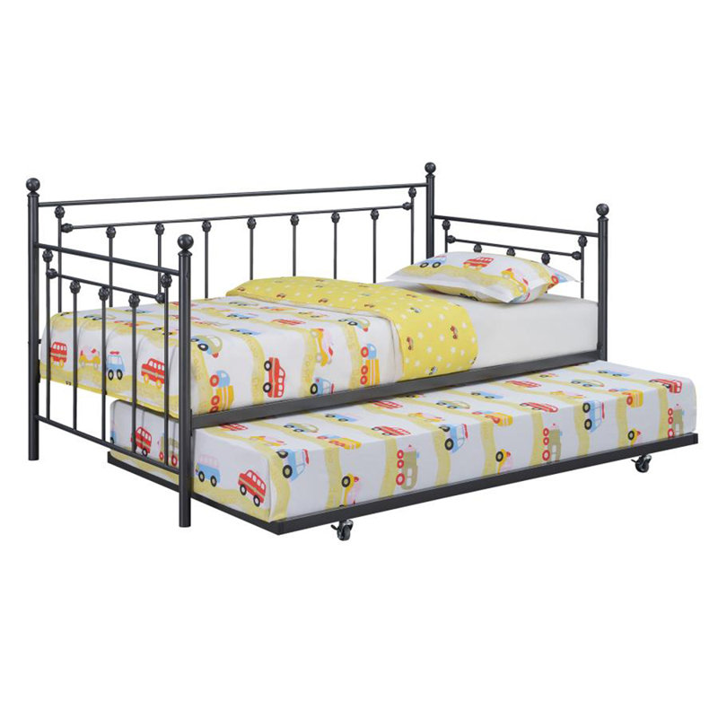 Lit de jour simple avec couchette Juan, Gunmetal