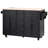 56.5'' Kitchen Island With Drop Leaf, Power Outlet, Embossed Vertical Stripe Rolling Kitchen Cart On Wheels With 4 Doors , 5 Deep Drawers And Adjustable Shelves, For Kitchen, Dining Room-629527321