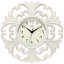Horloge murale en plastique ivoire 15,5 po Siebeld Wisteria-281534573