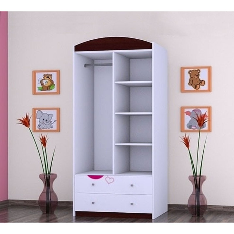 Cloutier 2 Door Wardrobe, Black