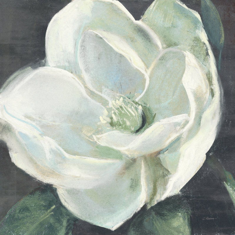 «Magnolia III Sage» par Carol Rowan, reproduction d'art sur toile tendue, H 12 po x l 12 po
