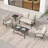 Nickita Outdoor Metal 4-Person Patio Set With Two Tables And Cushions-212819892